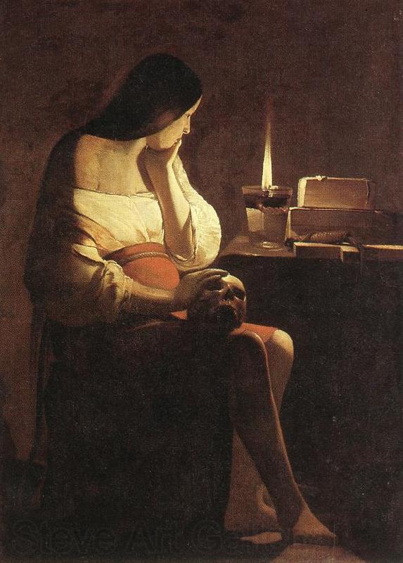 LA TOUR, Georges de Magdalen with the Smoking Flame f France oil painting art